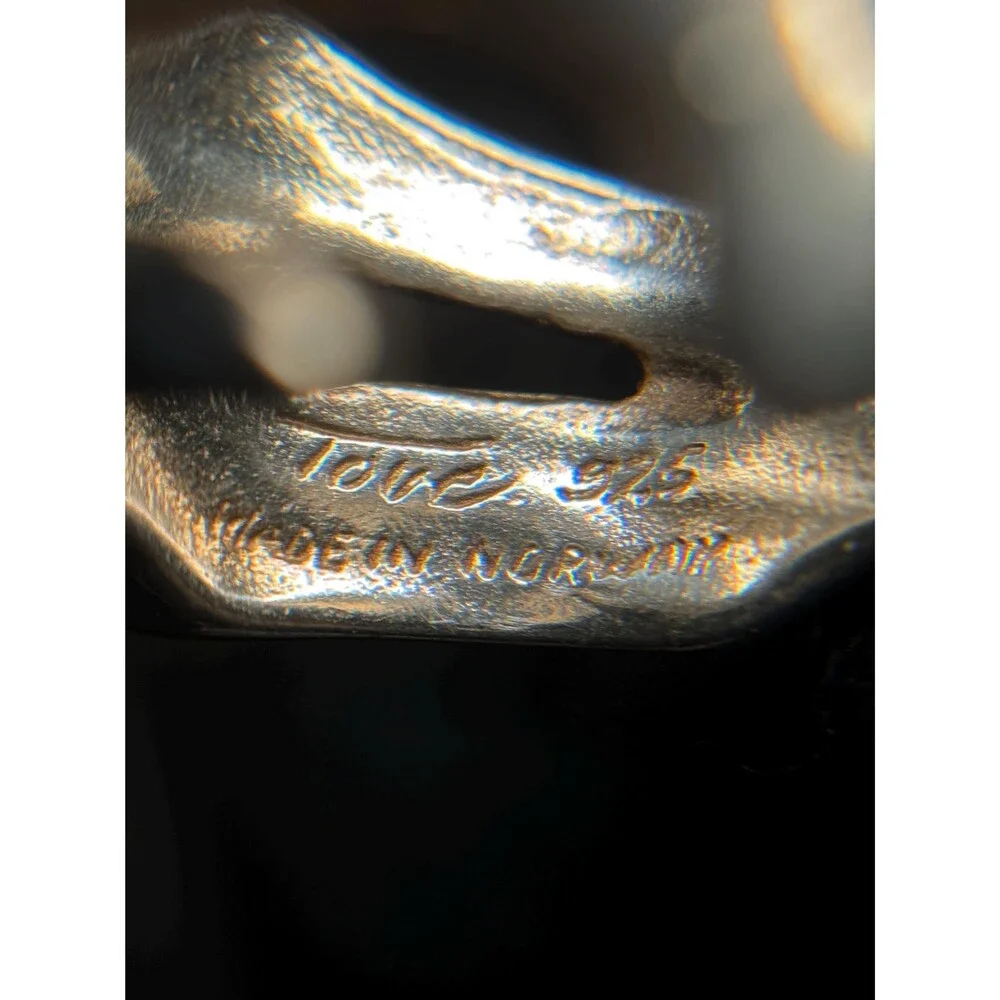 Vintage TOVE Norway 925 Sterling Silver Modernist Wrap Ring Size 6
